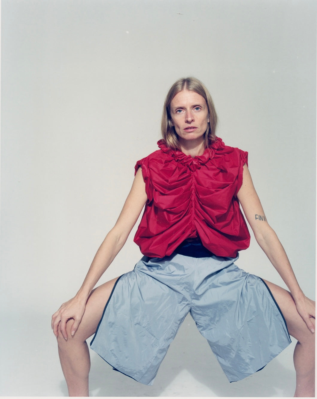 Nylon shirt, red
