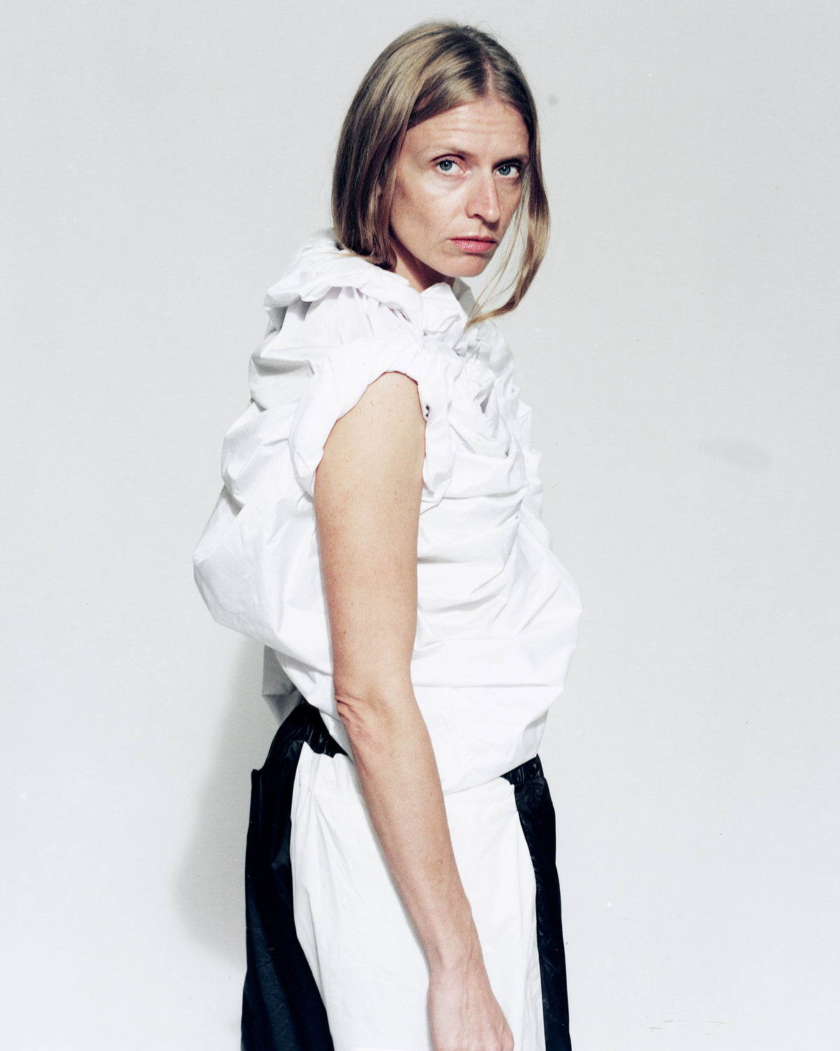 Nylon shirt, white