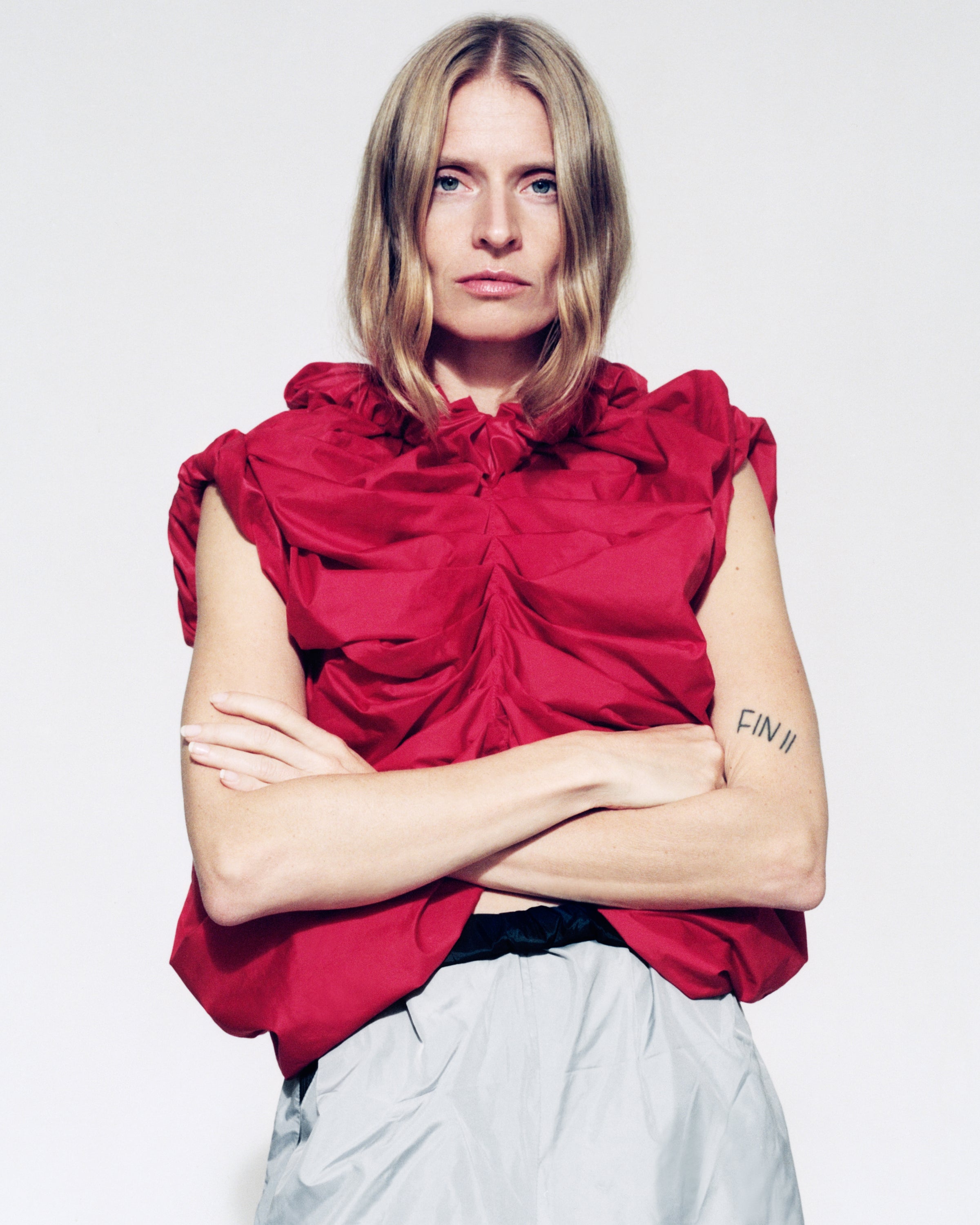 Nylon shirt, red