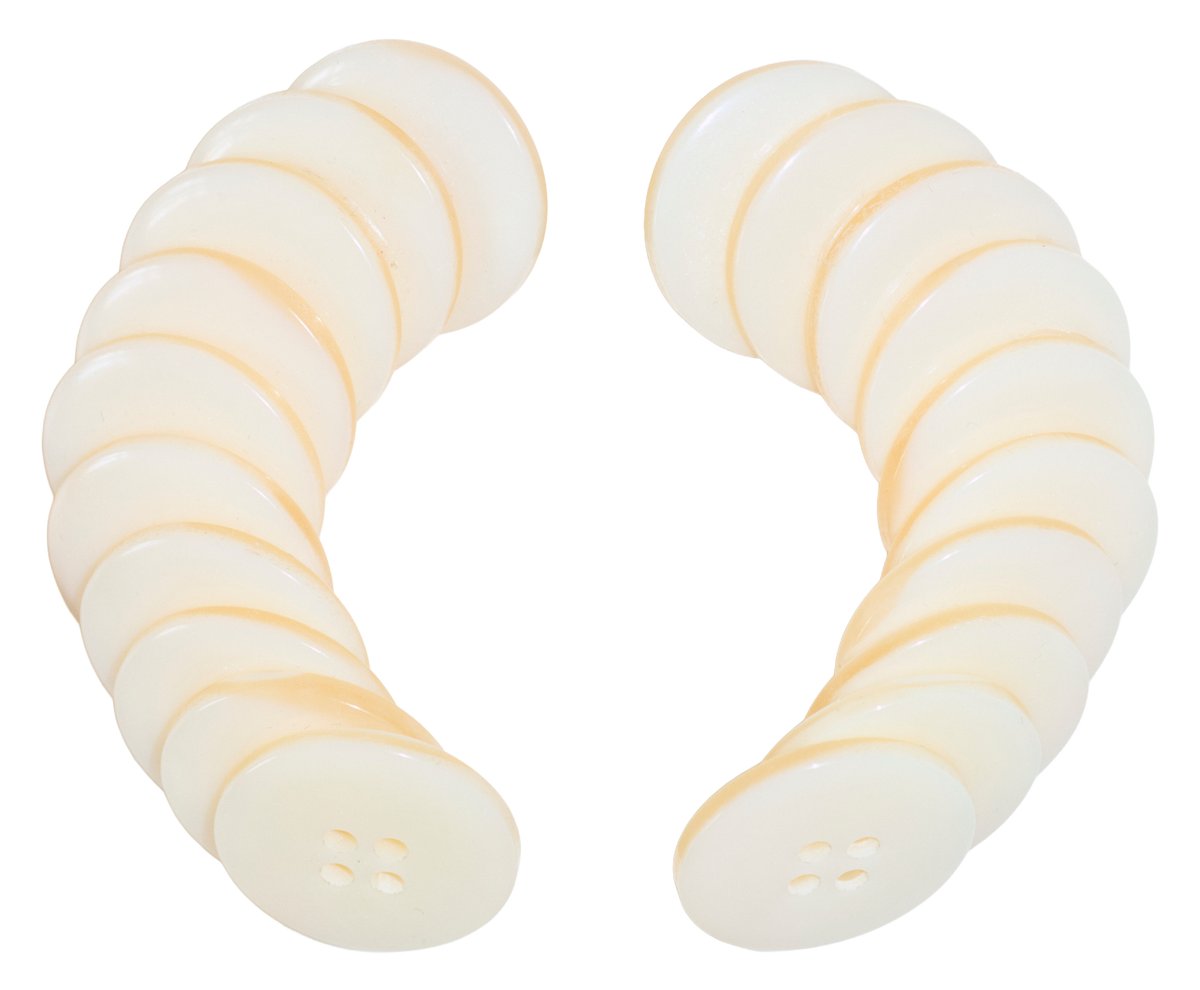 Spiral earrings, beige