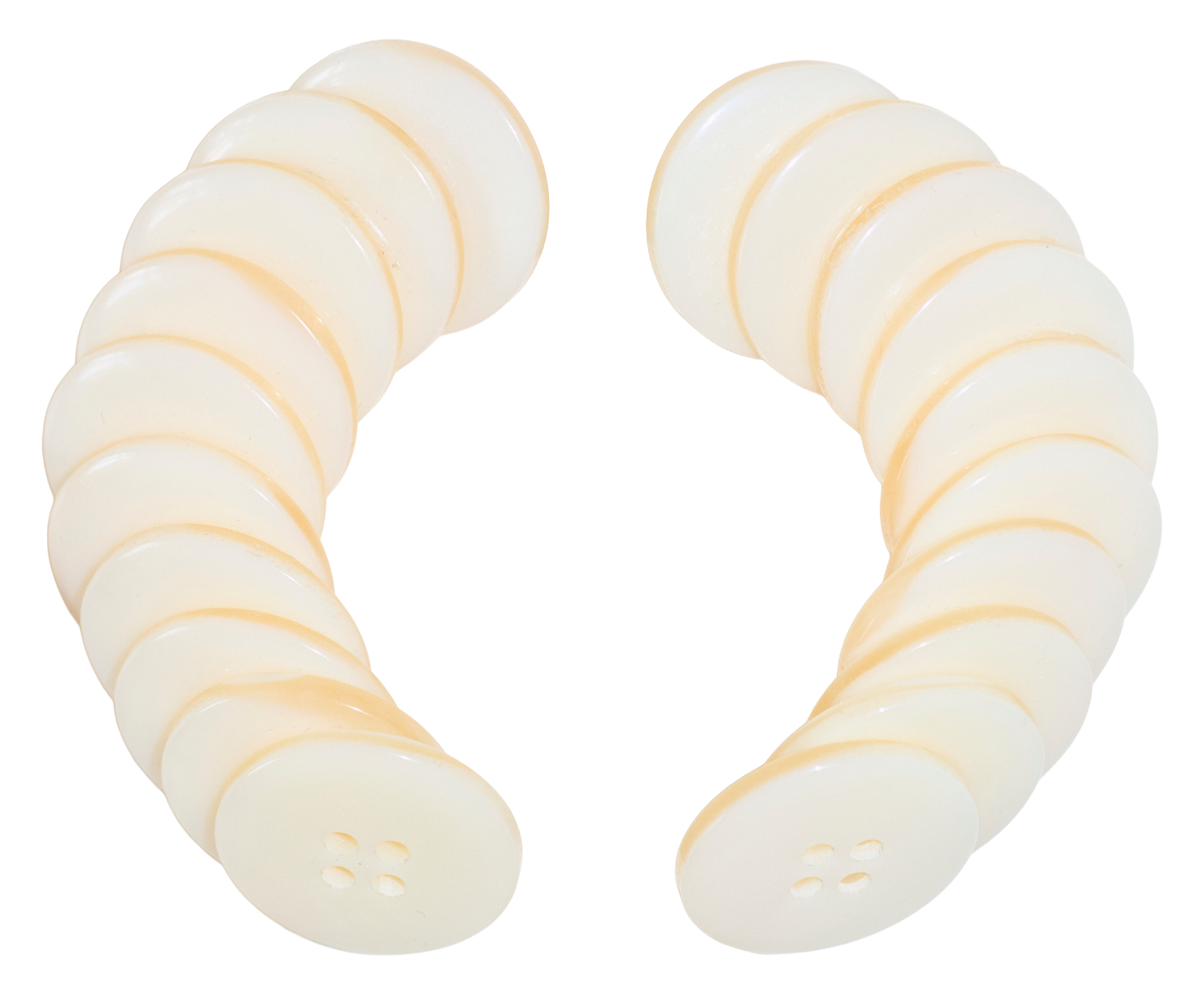 Spiral earrings, beige
